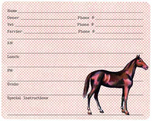 Vintage Horse Stall Sign
