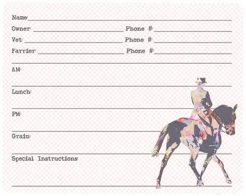 Dressage Stall Sign