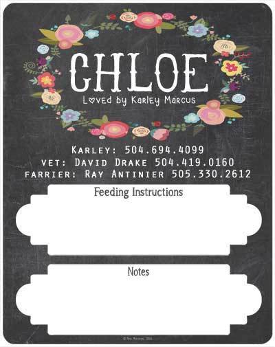 Custom Floral Wreath Stall Sign