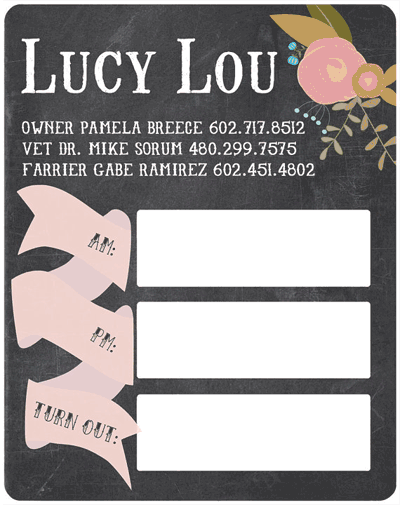 Custom Ribbon Floral Stall Sign