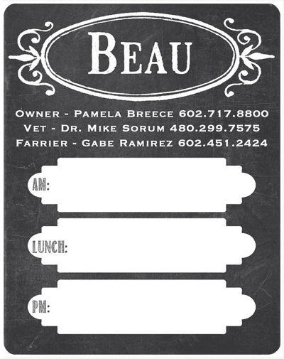 Custom Chalkboard BW Stall Sign