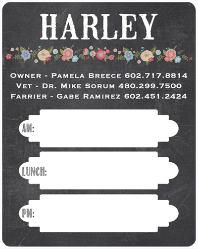 Custom Top Floral Stall Sign