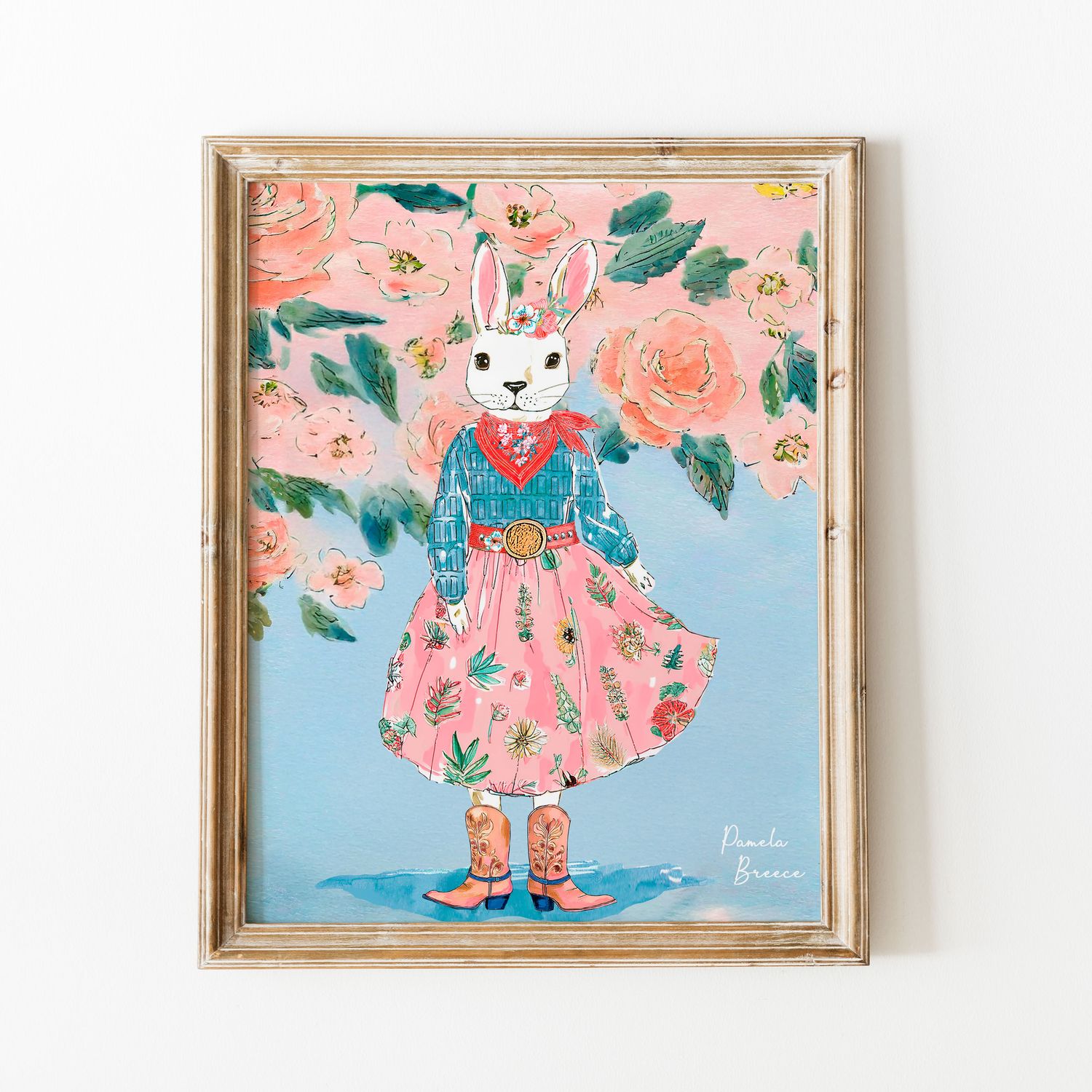 Western Bunny Art Print