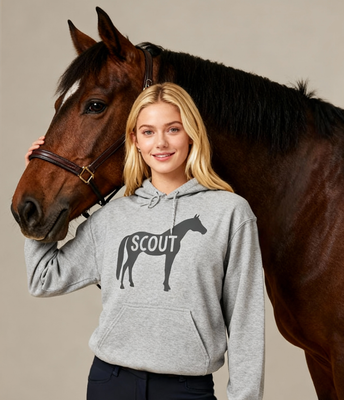 Custom Horse Name Equestrian Hoodie Sweatshirt Custom Horse Name Equestrian Hoodie Sweatshirt