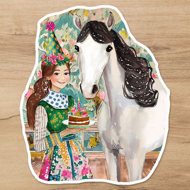 Penelope and Macaroni III Sticker