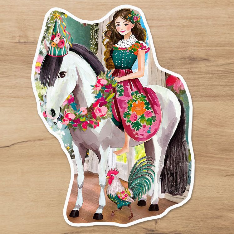 Penelope and Macaroni II Sticker