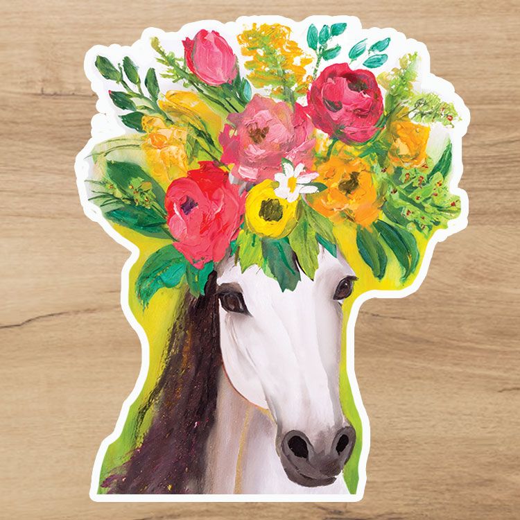 Macaroni with Flowers Sticker