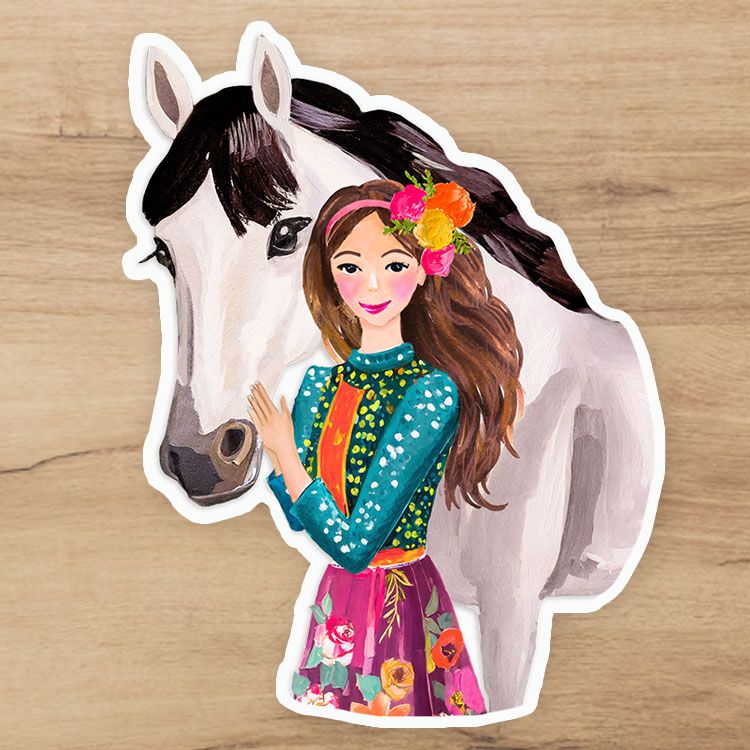 Penelope and Macaroni I Sticker