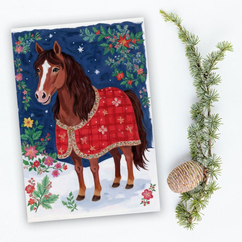 Winter Pony Christmas Holiday Cards