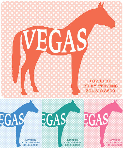 Custom Horse Silhouette Stall Name Plate