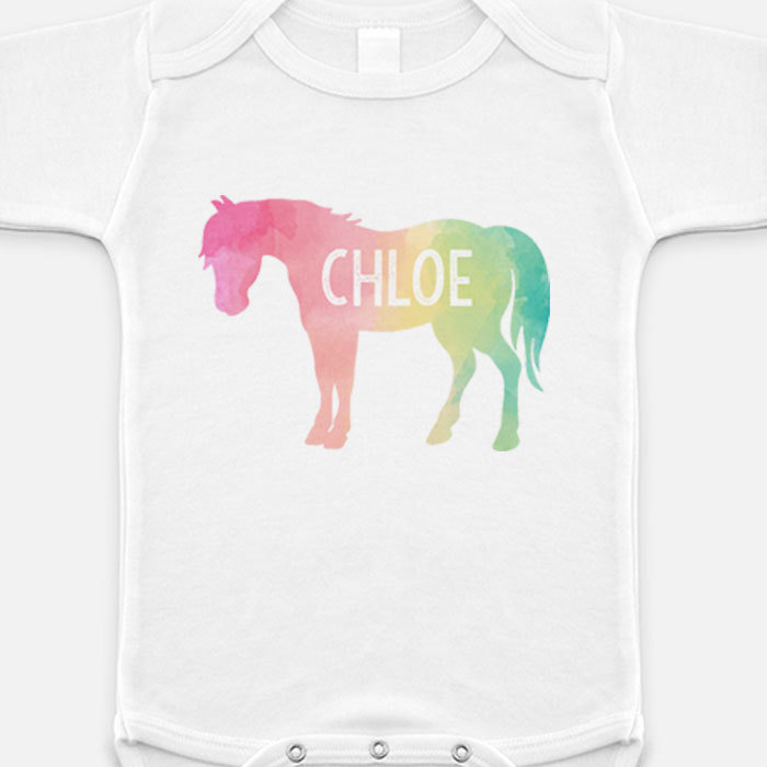 Custom Rainbow Pony Onesie