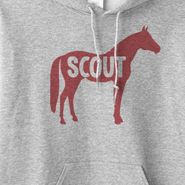 Charcoal Pony Macaroni Custom Horse Name Hooded Sweatshirt