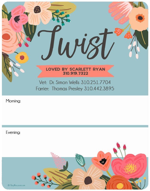 Custom Blue Garden Floral Stall Sign