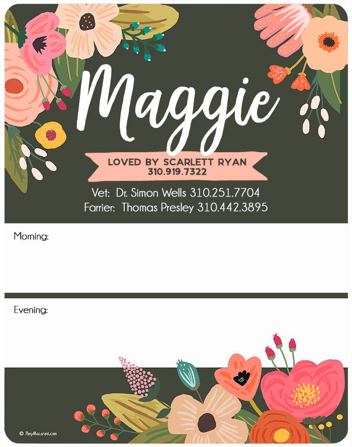 Custom Charcoal Garden Floral Stall Sign