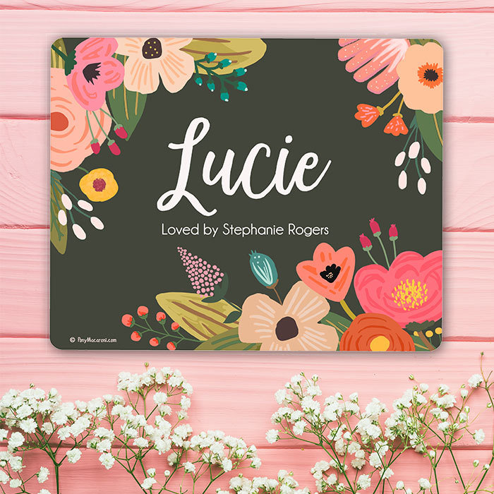 Custom Charcoal Garden Stall Name Plate