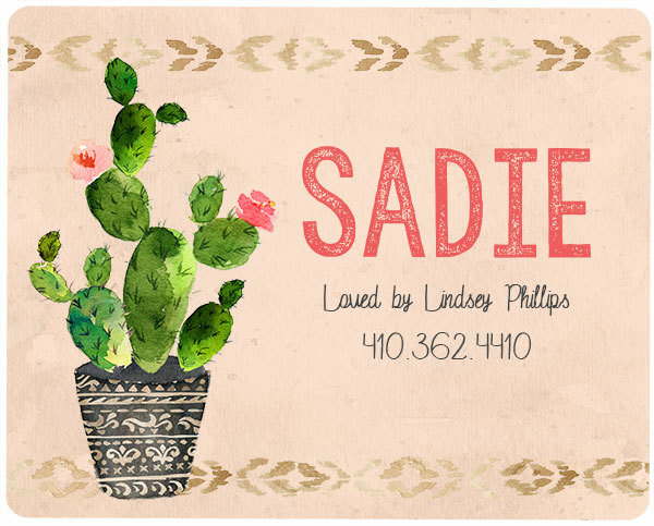 Custom Southwest Wreath Stall Name Plate