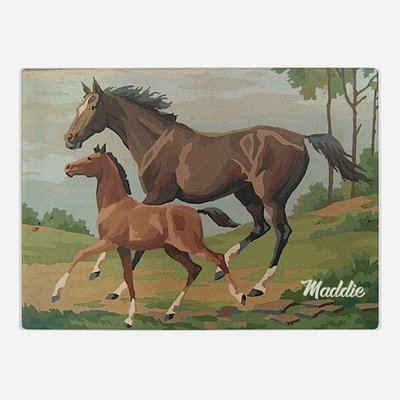 Two Horses Glass Cutting Board