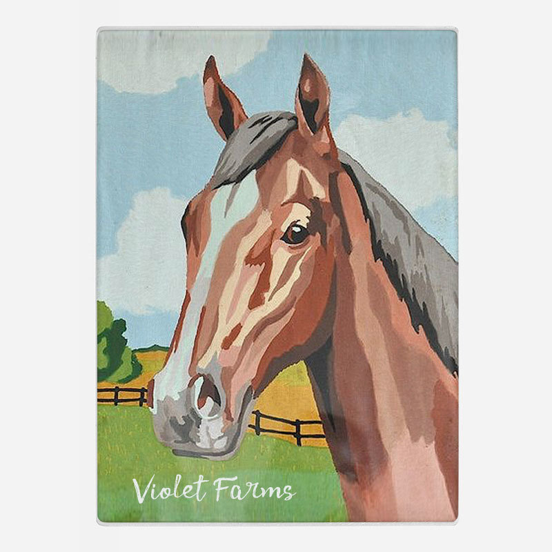 Handsome Horse Glass Cutting Board