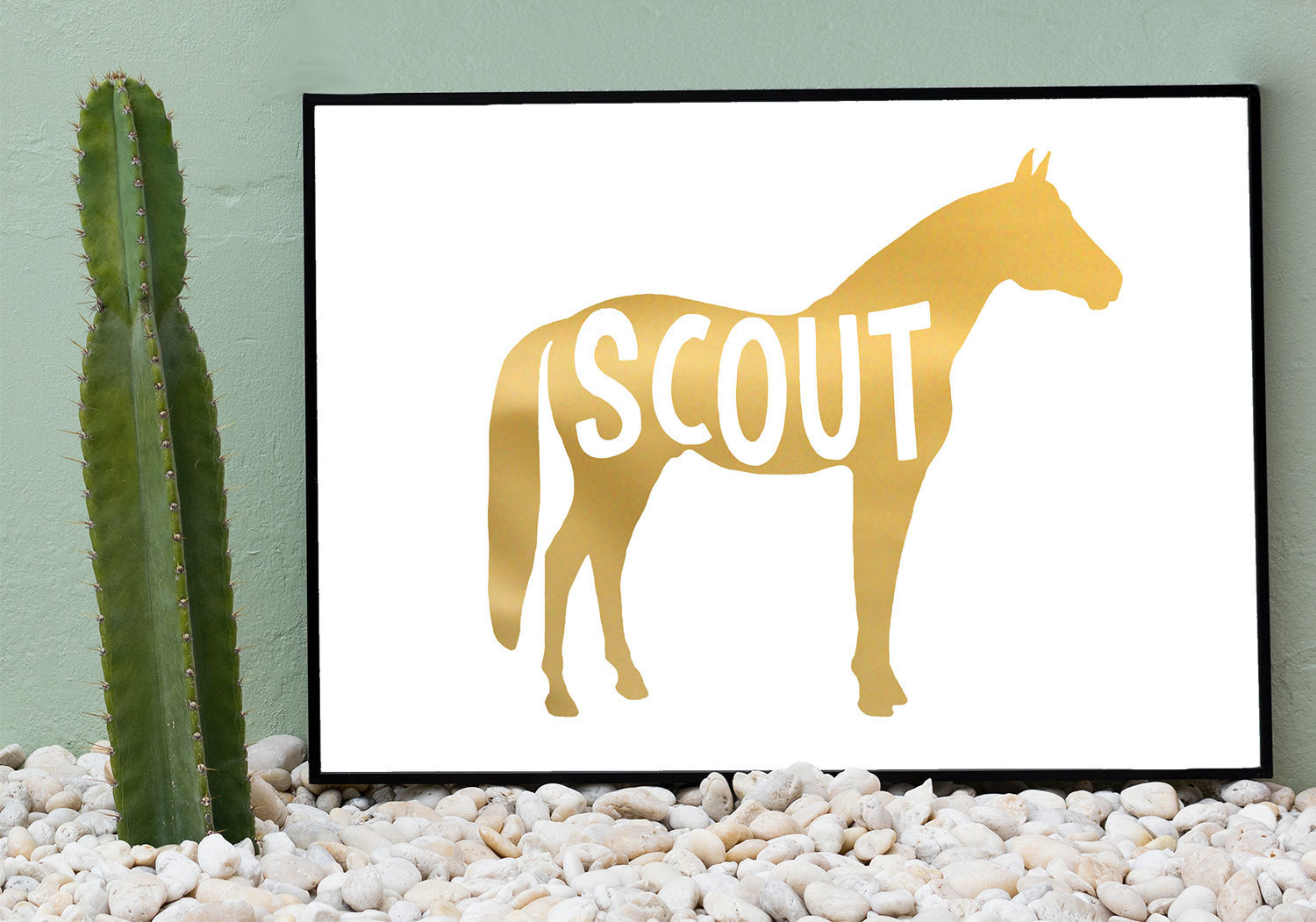 Equestrian Horse Name Foil Art Print