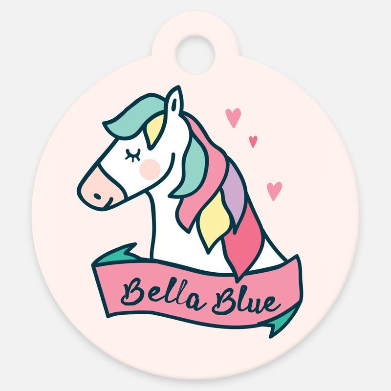 Pink Magical Horse ID Tag Halter Tag Bridle Tag Saddle Tag