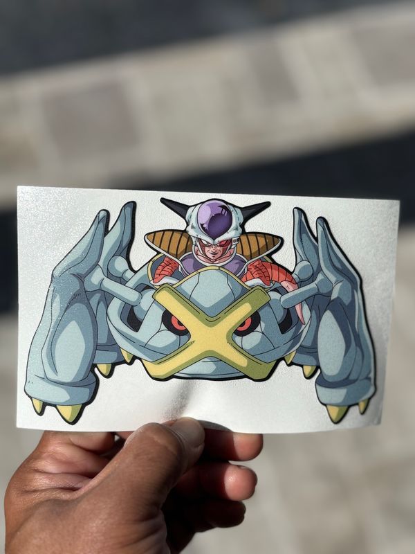 Dbz/pokemon cross over sticker