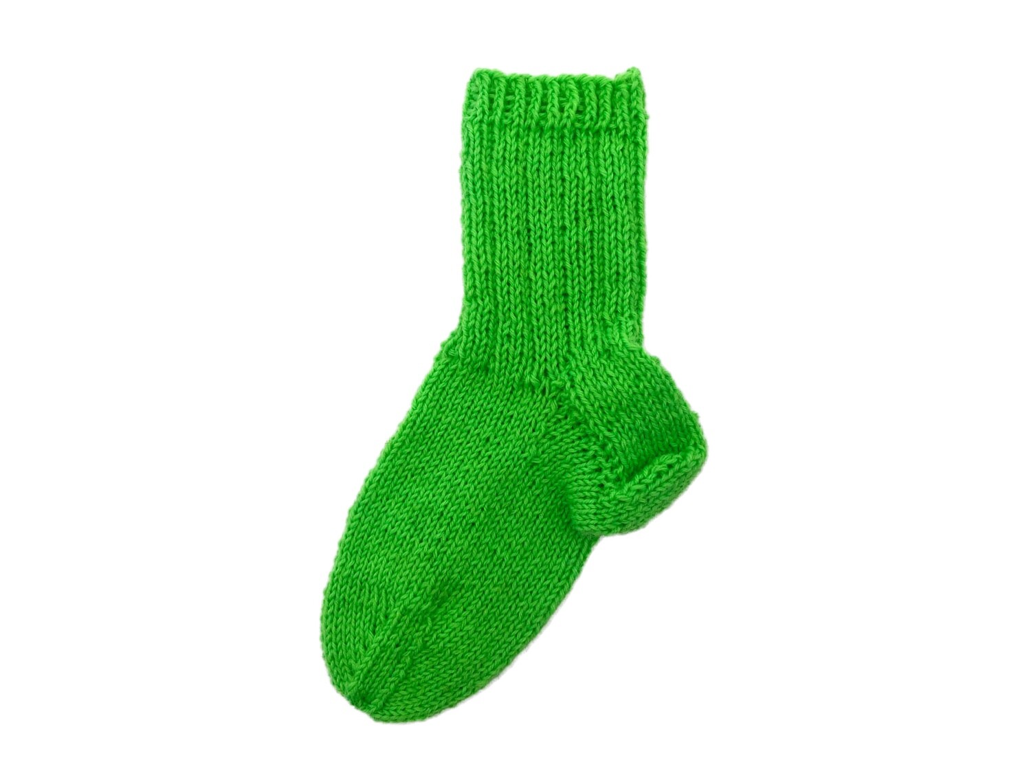 Gestrickte Socken, Größe 24/25, Grün