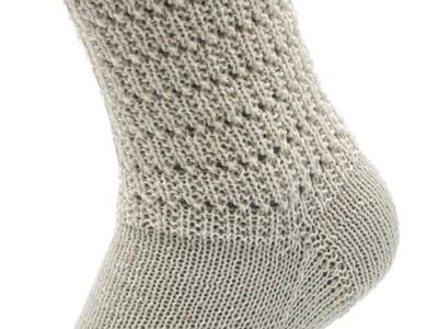 Gestrickte Socken, Größe 40/41, Beige-Weiss