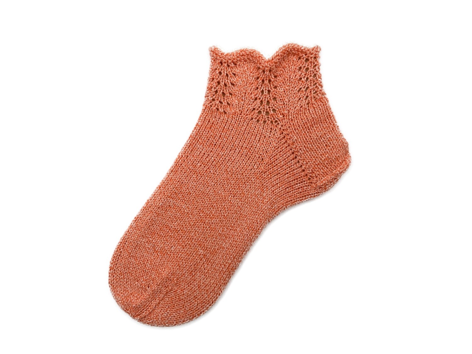 Gestrickte Socken, Größe 40/41, Lachs