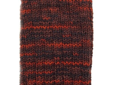 Gestrickte Socken, Größe 41/42, Braun-Orange
