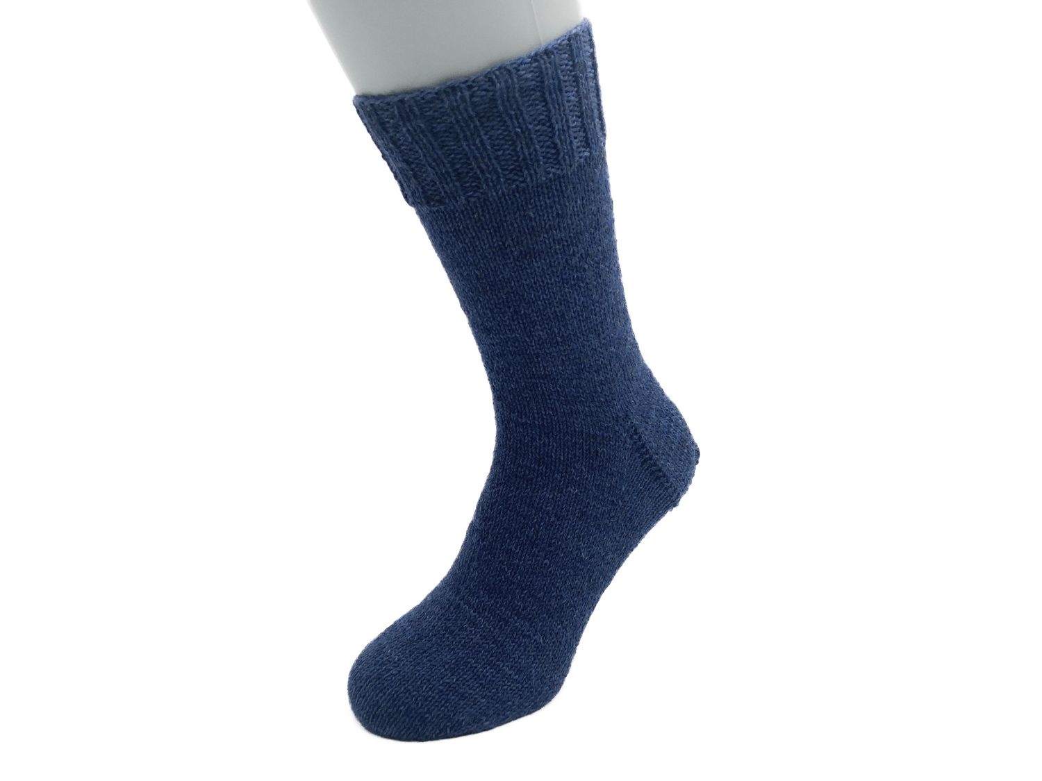 Gestrickte Socken, Größe 45/46, Dunkelblau