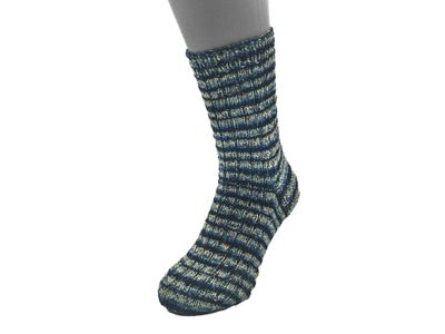 Gestrickte Socken, Größe 41/42, Schwarz Grau Farbtupfer