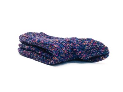 Gestrickte Socken, Größe 38/39, Lila-Dunkel
