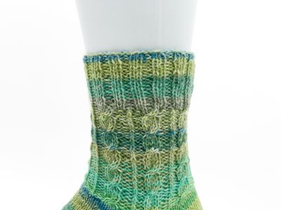 Gestrickte Socken, Größe 40/41, Grün