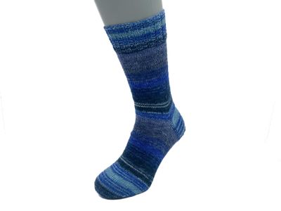 Gestrickte Socken, Größe 44/45, Blau