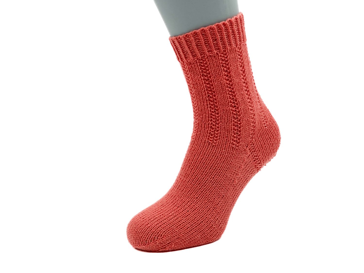 Gestrickte Socken, Größe 37/38, Lachs