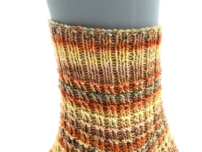 Gestrickte Socken, Größe 38/39, Orange
