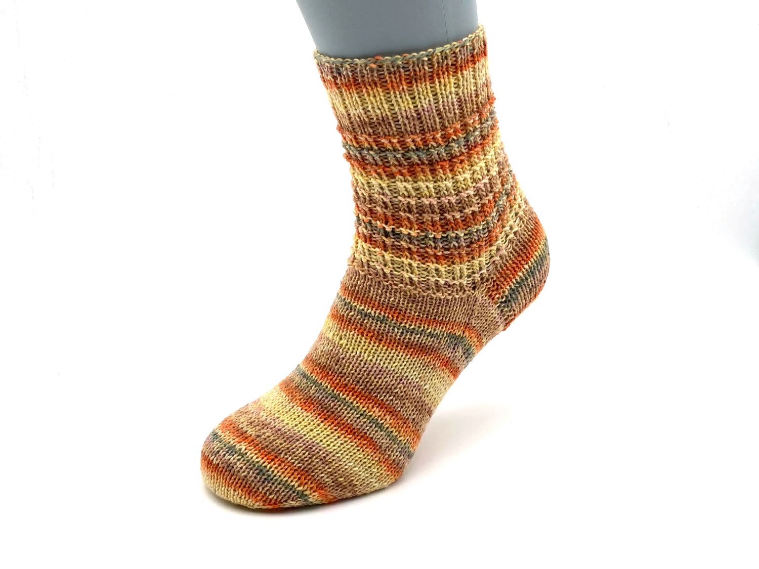 Gestrickte Socken, Größe 38/39, Orange