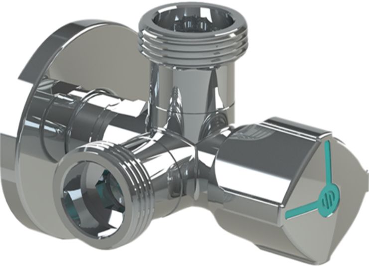 Ugaoni ventil twin mac combi 1/2&quot;-3/8&quot;-3/8&quot; anti calc