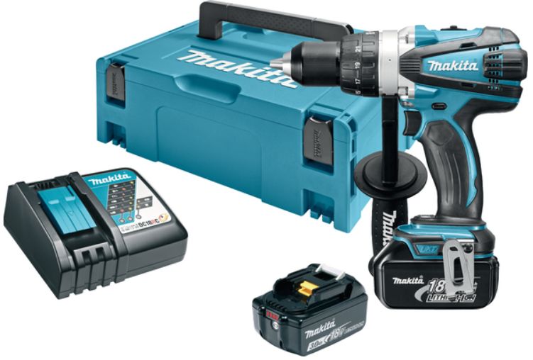 Makita - Akumulatorska bušilica - odvijač DDF458RFJ - set
