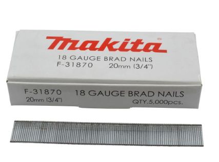 Makita ekseri sa malom glavom 18GA - 20 mm, pakovanje 5000 kom.