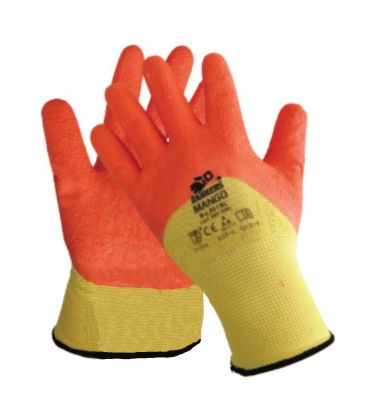 Rukavice mango žute pletene