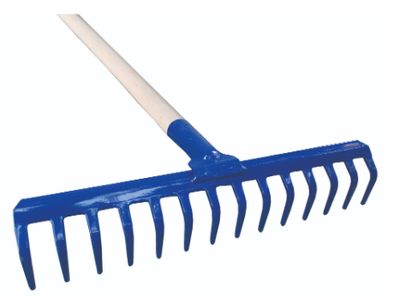 Unitehna grabulja metalna 14 zuba nasađena