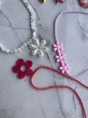 Red Flower necklace