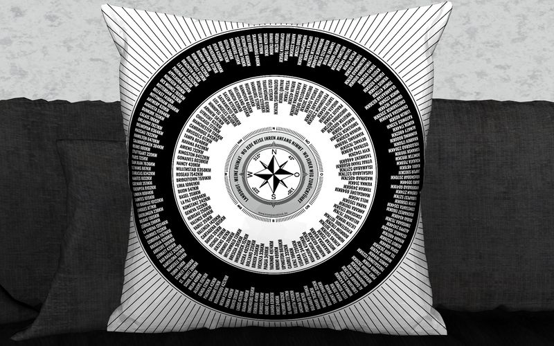 Das persönliche Kompasskissen – für Träumer und Entdecker Das persönliche Kompasskissen – für Träumer und Entdecker