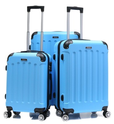 Kofferset Traveleo 3-delig ABS01 Licht blauw