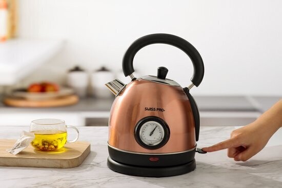 Waterkoker Retro 1.8L Swiss Pro+ SP-WK2200BC  Koper 2200W