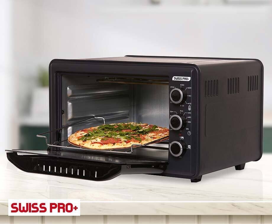 Elektrische Oven Swiss Pro+  1500W - Voor Al je Ovenschotels, Pizza&#39;s, Taarten &amp; Meer!