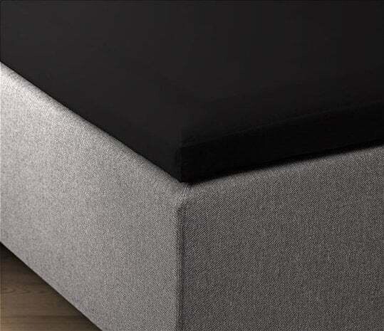 Suite Sheets Topper Hoeslaken Katoen Zwart 160X200