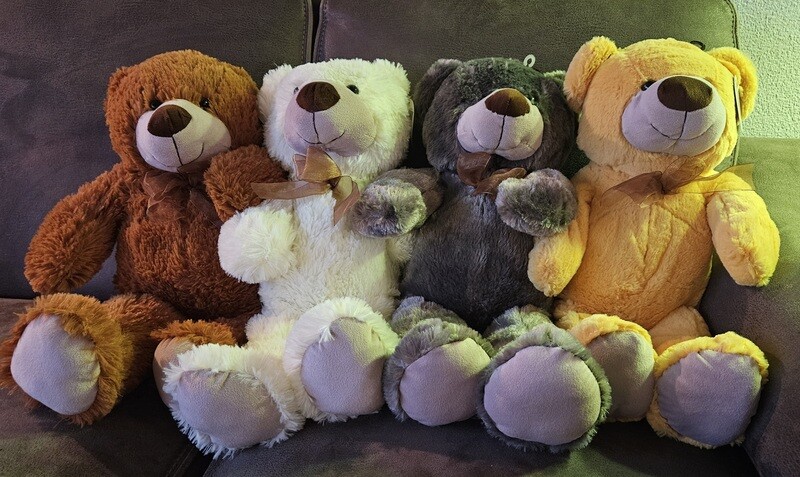 Teddyberen 57 cm (ruim een halve meter) verkrijgbaar in 4 kleuren