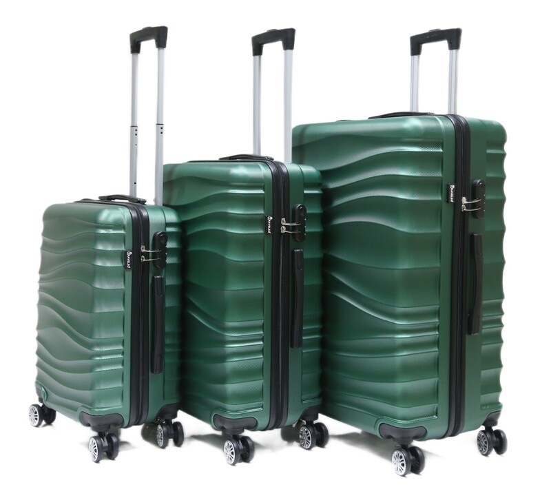 Kofferset Traveleo 3-delig ABS04 Groen